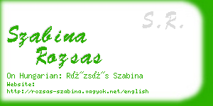 szabina rozsas business card